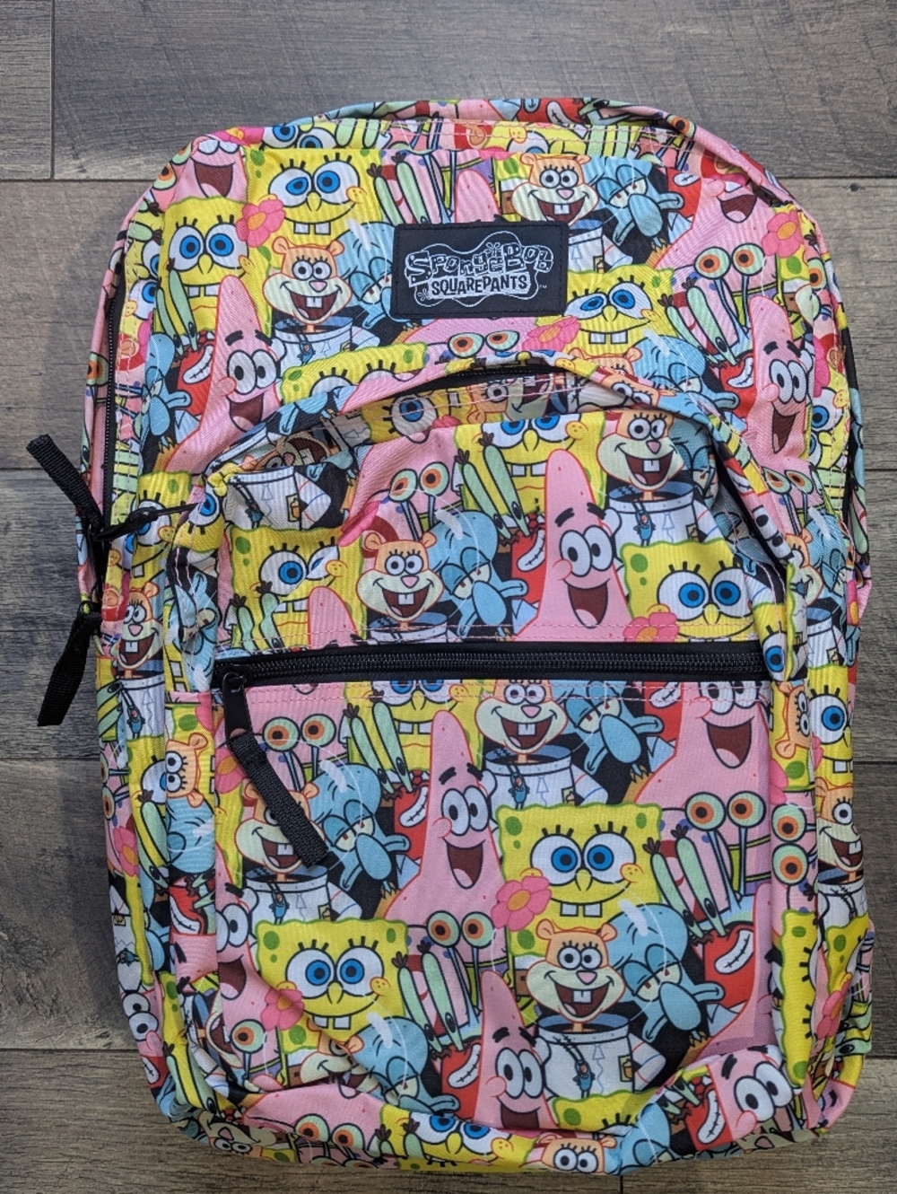 SpongeBob Squarepants NEW Multicolor Cartoon Backpack - Pink & Yellow